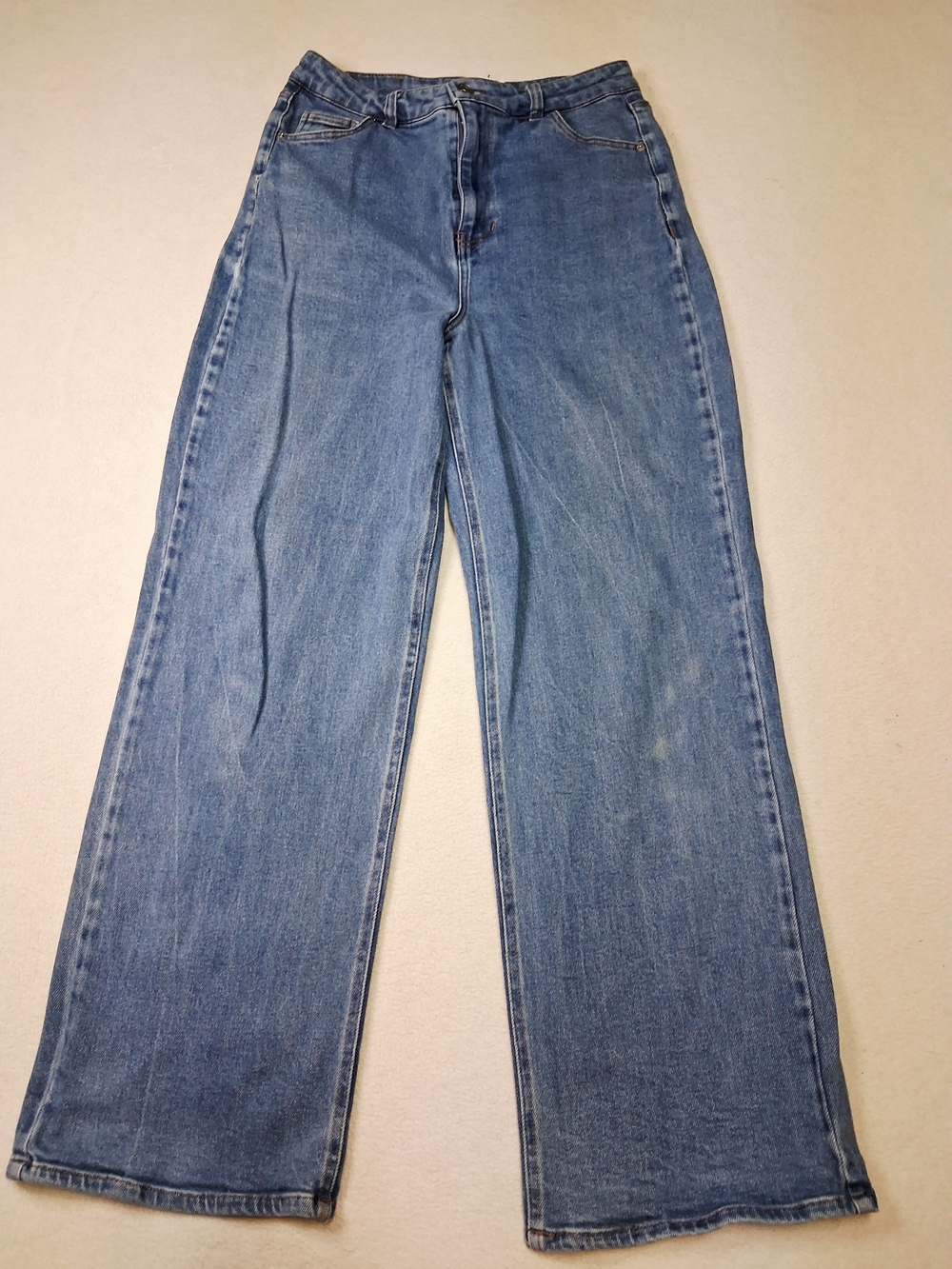 twik Wide-Leg High-Rise Jeans in Medium Blue